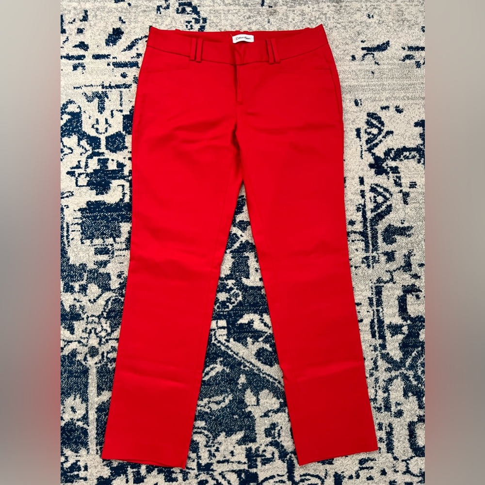 Calvin Klein red pants, size 4